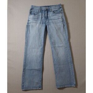 BKE Jake Jeans Mens 31x30 Straight Lightwash Whiskered Cowboy Workwear Utility